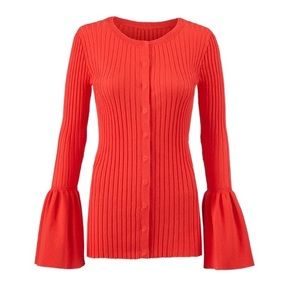 Red “Trumpet cardi”